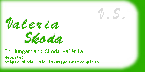 valeria skoda business card